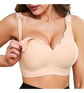 Momfree Nursing Bras for Breastfeeding, Ultra Comfort Maternity Bra with Jelly Strip Support, But...