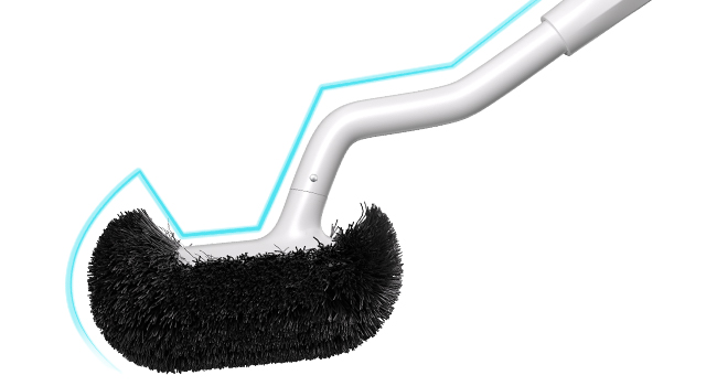 s shaped deep cleaning toilet brush