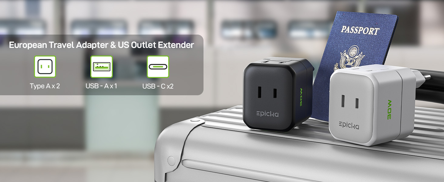 european travel plug adapter charger travel essentials for men women girl portable type c charger