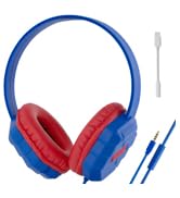 Olyre Wired Kids Headphones with Braided Cord for School, 3.5mm Jack and USB-C Adapter Cable Work...