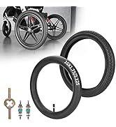 Rear 16×1.75/2.125 Tires and Tubes Compatible with 3-Wheeler Gear Jogging Troller Models (Both Si...