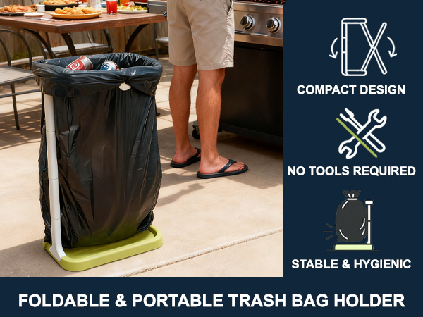 foldable trash bag holder