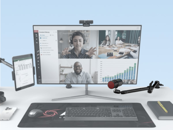 podcast equipment bundle, mic stand, microphone stand, mic arm, gaming setup, gaming desk accessory