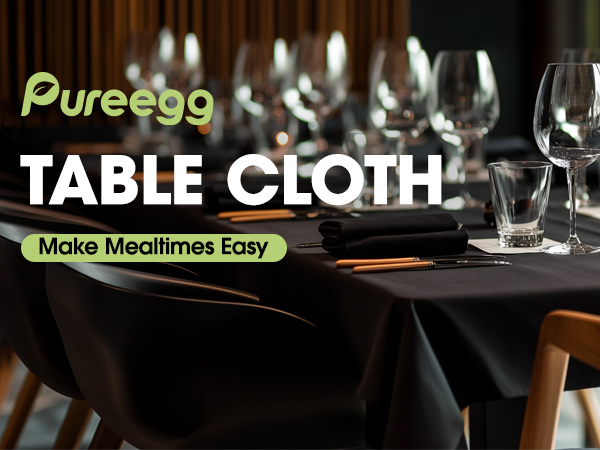 black tablecloths