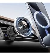 for Magsafe Vent Mount [Horizontal/Vertical]: Ultra Strong Magnetic Car Phone Holder, Circle Magn...