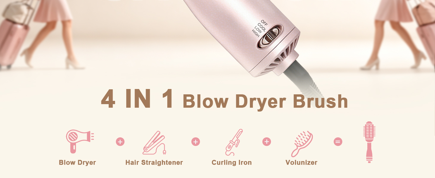 4 in 1 Mini Hot Air Brush