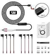 Yeecore Dash Cam Hardwire Kit, 16.4ft/5M Type C USB Hardwire Kit 12V-24V to 5V with Low Voltage P...