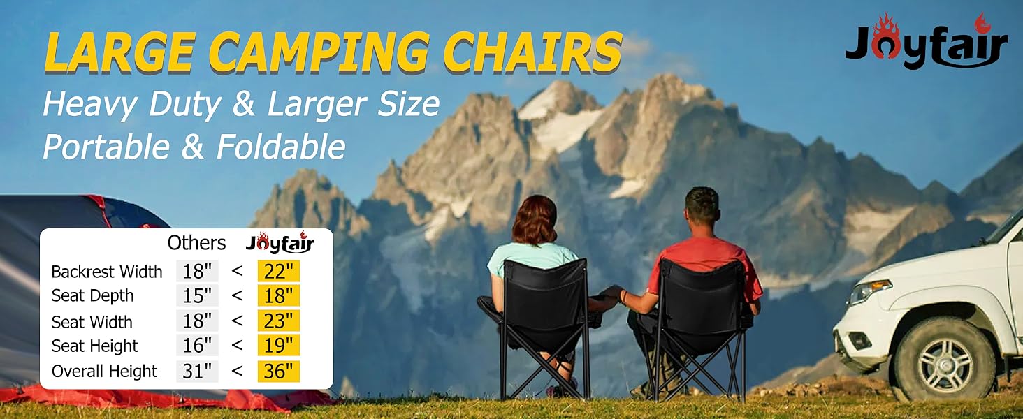 camping chair portable folding lawn camp chairs 2 pack heavy duty adults beach outdoor backpacking
