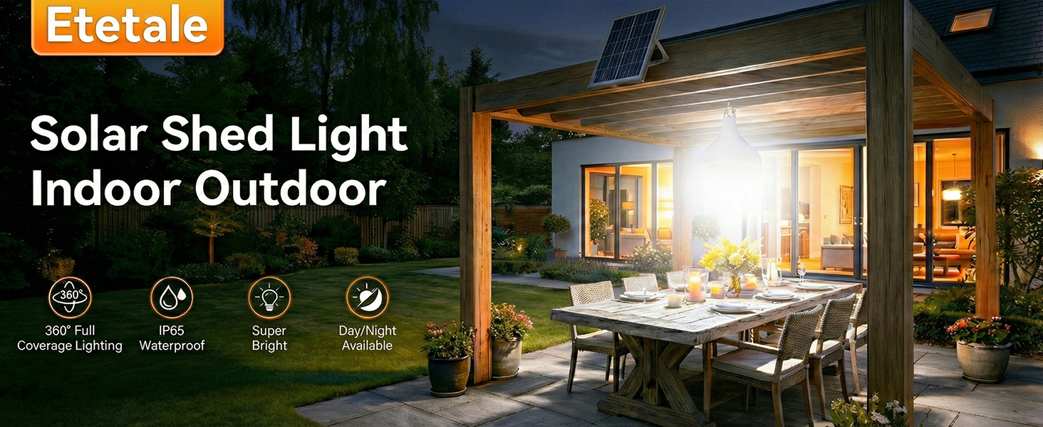 Solar Shed Light Outdoor Indoor