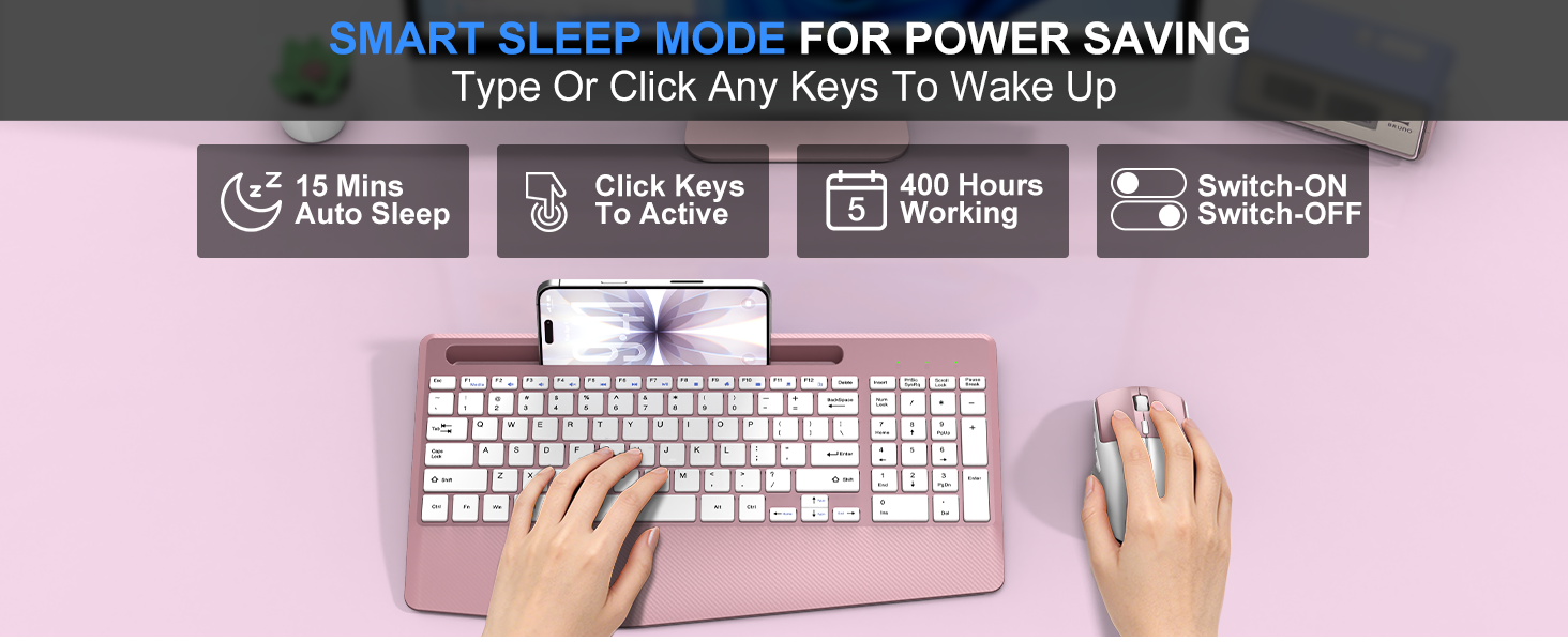 ergonomic keyboard and mouse wireless