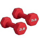 PONE FIRST Dumbbell Hand Weight Pairs – Neoprene Dumbbell Exercise &amp; Fitness For Home Gym Equipme...