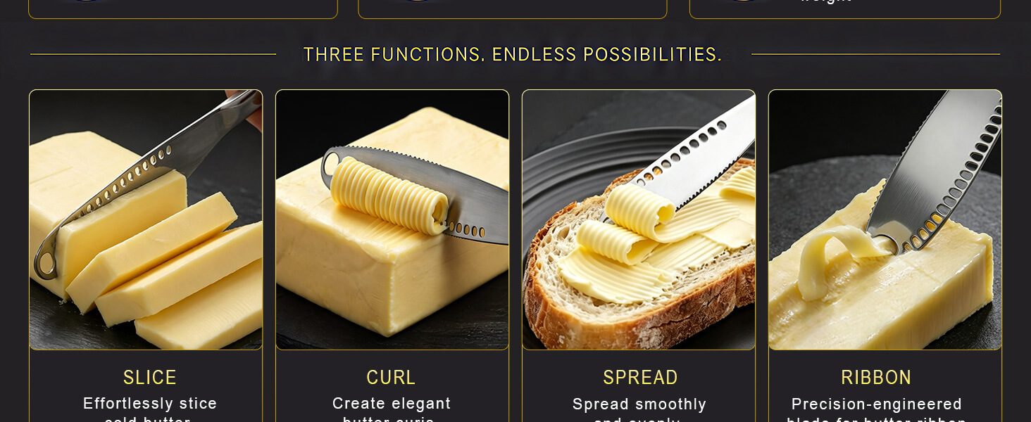THREE FUNCTIONS. ENDLESS POSSIBILITIES.SLICE CURL SPREAD VERSATILE