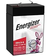 Energizer EN4.5-6, 6 Volt 4.5 Amp Hr, Long Lasting Sealed Lead Acid AGM Rechargeable Battery Idea...