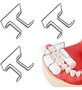 4-Pack 1MM Dental Cotton Roll Holder Clips, Autoclavable Stainless Steel Steady Grip for Dental I...