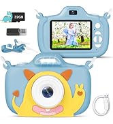 Kids Camera with Flashlight &amp; 2.4in Screen, 1080P Dual Lens Toddler Camera - Christmas Birthday G...