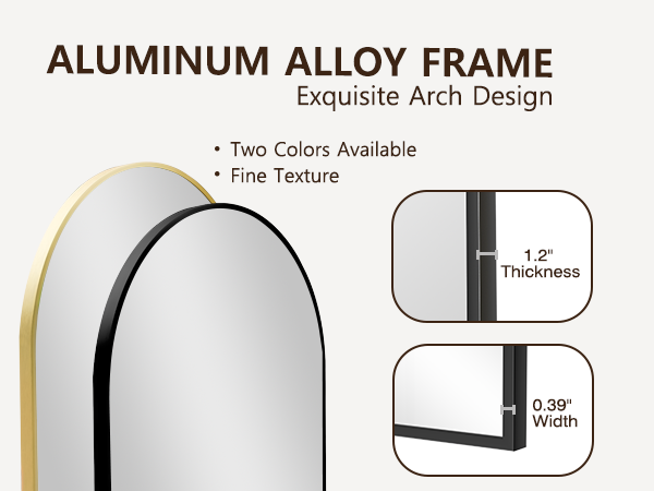 arched bathroom mirror