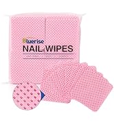 BLUERISE Lint Free Nail Wipes Pink 600pcs Nail Polish Remover Pads Soft Absorbable Eyelash Extens...
