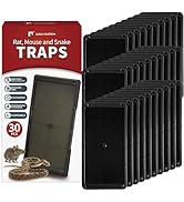 LULUCATCH Super Glue Traps 30 Pack for Mice &amp; Snakes, Larger, Heavier Sticky Traps with Non-Toxic...