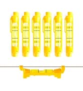 DOWELL Hanging Bubble Line Level Mini Spirit Line Level 6-Pack for Building Trades Bricklaying Ti...