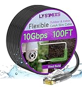 Cat6a Slim Ethernet Patch Cable 100ft Outdoor & Indoor, Flexible 10G Cat6 Internet Network Cable ...