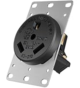 NEMA 30Amp 125 Volts 3 Prong Grounded Flush Mount Power Outlet Receptacle for RV Camper Car Trave...