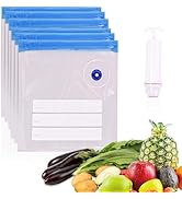 Cloudslucky BPA Free Sous Vide Bags 10"X11" 20Pcs Vaccum Sealer Reuseable Bags,Zipper Food Grade ...