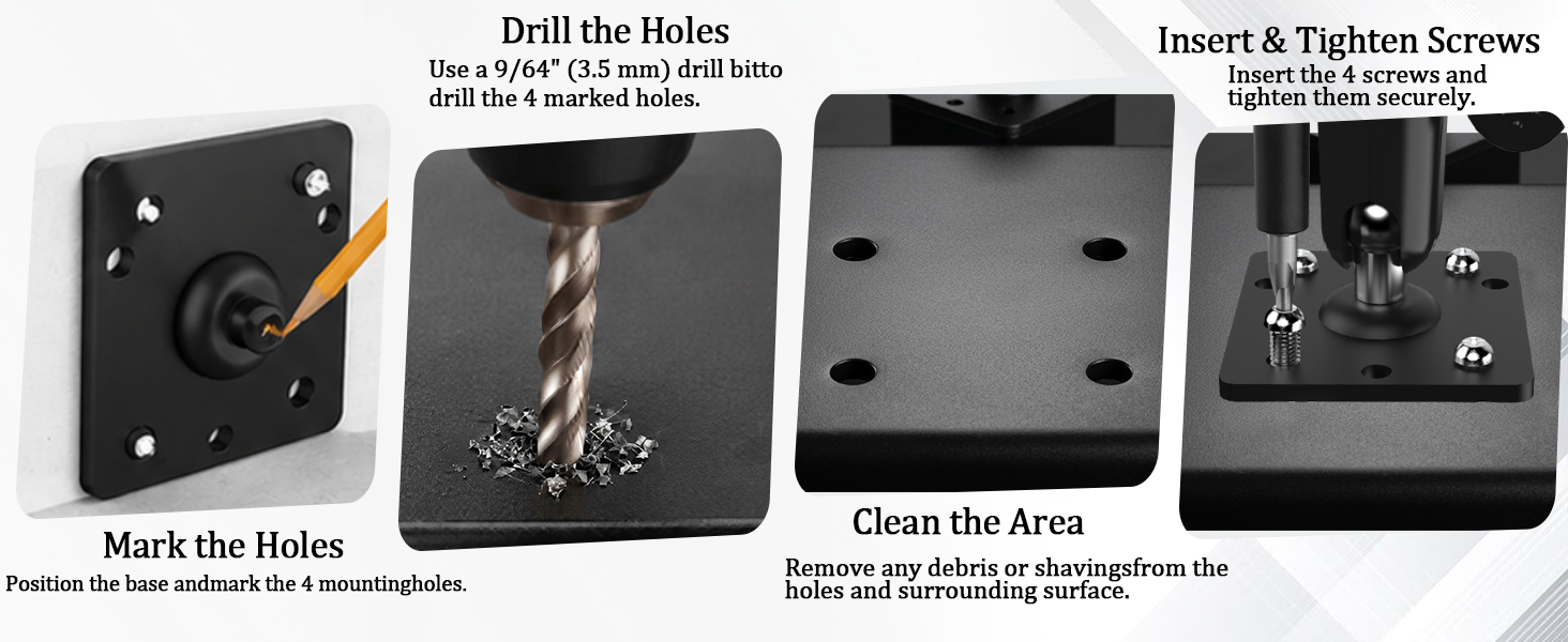 Drill base phone mount with secure screw installation for semi-truck dashboards and equipment.