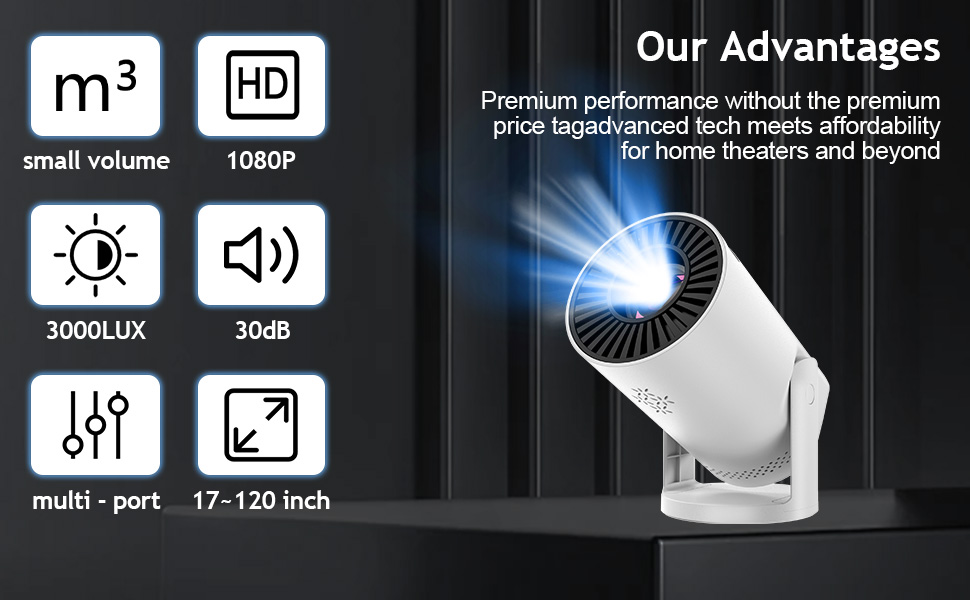 projector;mini projector;portable projector;projector with wifi and bluetooth;projector for bedroom