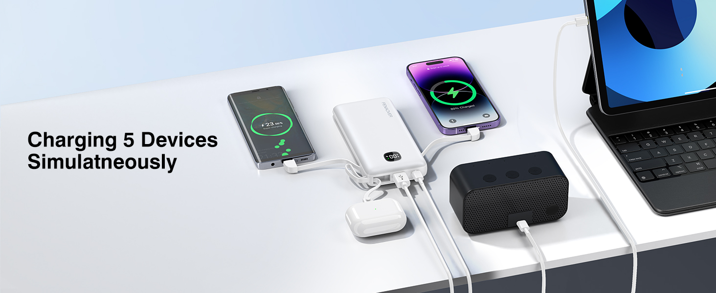 power bank with built in cables