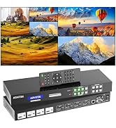 4K 4x4 Seamless HDMI Matrix Switch w/Web GUI, Arvitek Video Wall Controller 2x2 Matrix &amp;Multi-Vie...