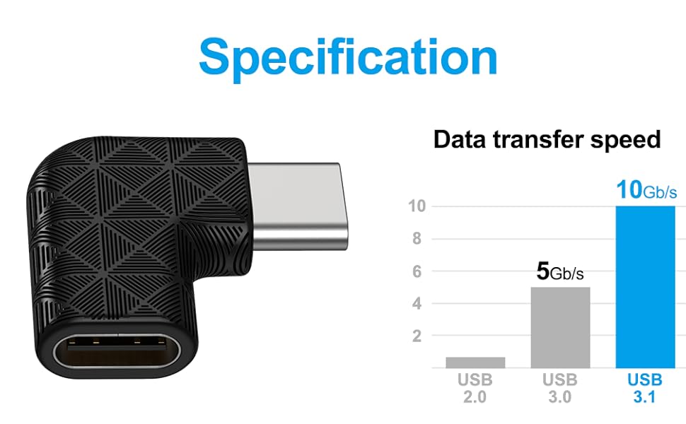 USB C Right Angle Adapter
