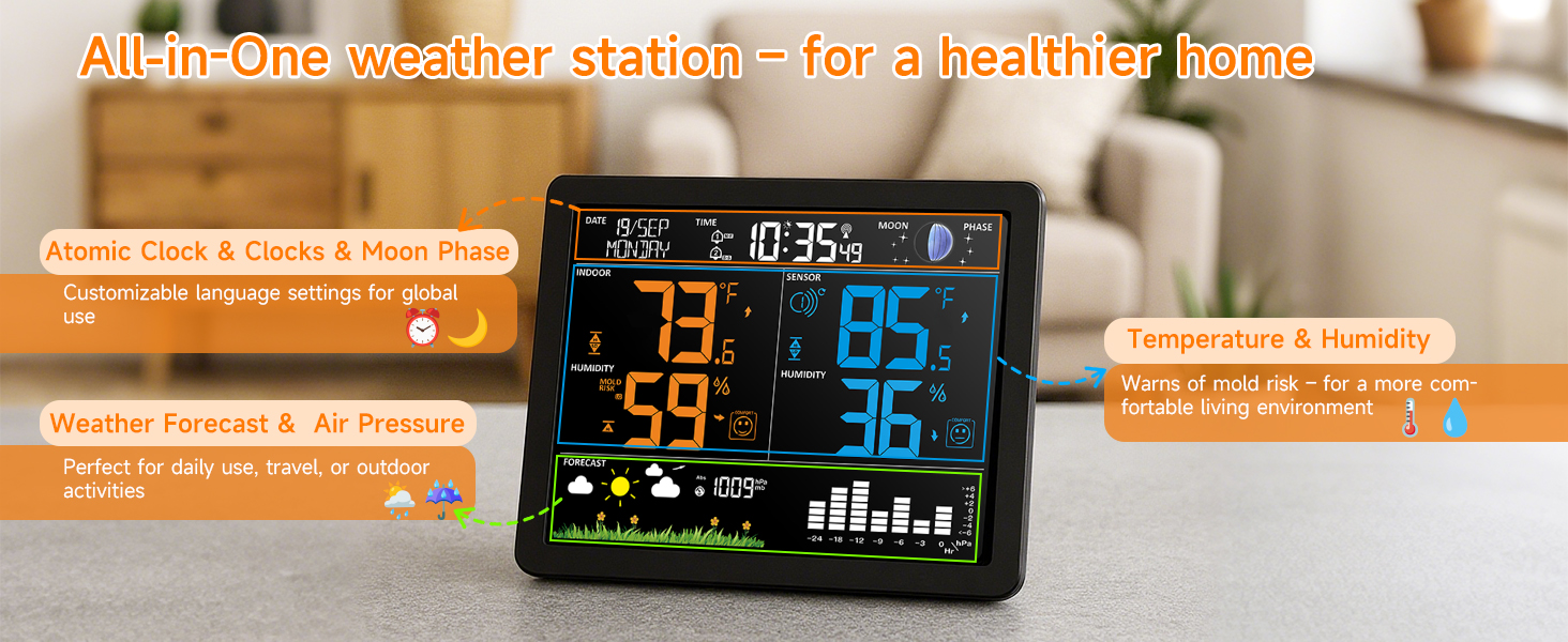 wireless weather station indoor outdoor