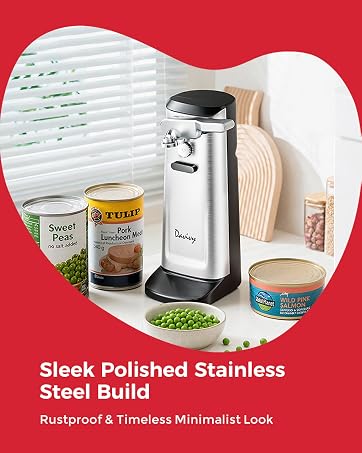 NK-0683 Davivy can opener, polished stainless-steel, rust-proof, minimalist design