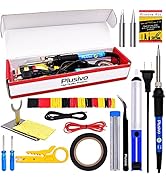 Soldering Iron Kit Electronics, Soldering Iron 60W Adjustable Temperature, Solder Wire, Wire Stri...