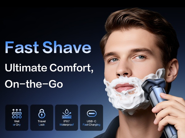Electric Razor for Men with 3D Flex Blades