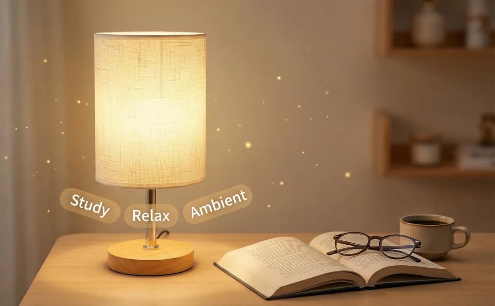 Small Table Lamp for Bedroom, Bedside Lamp