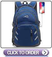 Backpack Bookbag for School College Student Laptop Travel with USB Charging Port