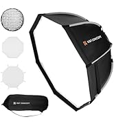 K&amp;F CONCEPT 35''/90cm Octagonal Softbox, Quick Release Bowens Mount Softbox with Honeycomb Grid, ...
