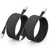 Extra Long USB C to USB C Cable 15FT 2Pack 100W, USB C Charger Cable Fast Charging Cord Braided, ...