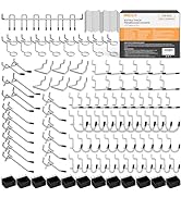INCLY 170PCS Extra Thick Pegboard Hooks Kit, 1/4 Inch Heavy Duty Peg Board Organizer Accessories ...