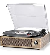 Vinyl Record Player with Speakers Vintage Turntable Vinyls Records Belt-Driven Turntables Support...