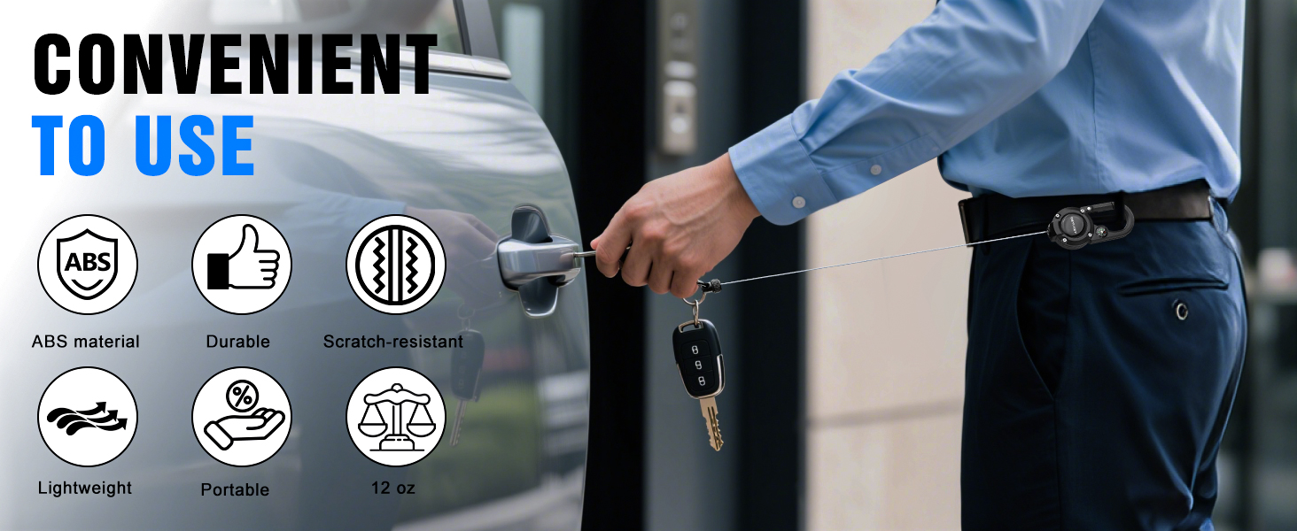 retractable id badge holder; heavy duty retractable keychain; id card holder retractable