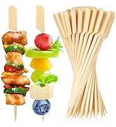 200PCS Bamboo Skewers for Appetizers, [6 Inch] Long Cocktail Picks Fancy Toothpicks for Appetizer...