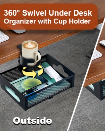 Under Desk Organizer Swivel,under Desk Drawer