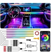 Interior Car LED Strip Lights with Wireless APP, Ambient Lighting Kits with Dynamic Dreamcolor Ch...