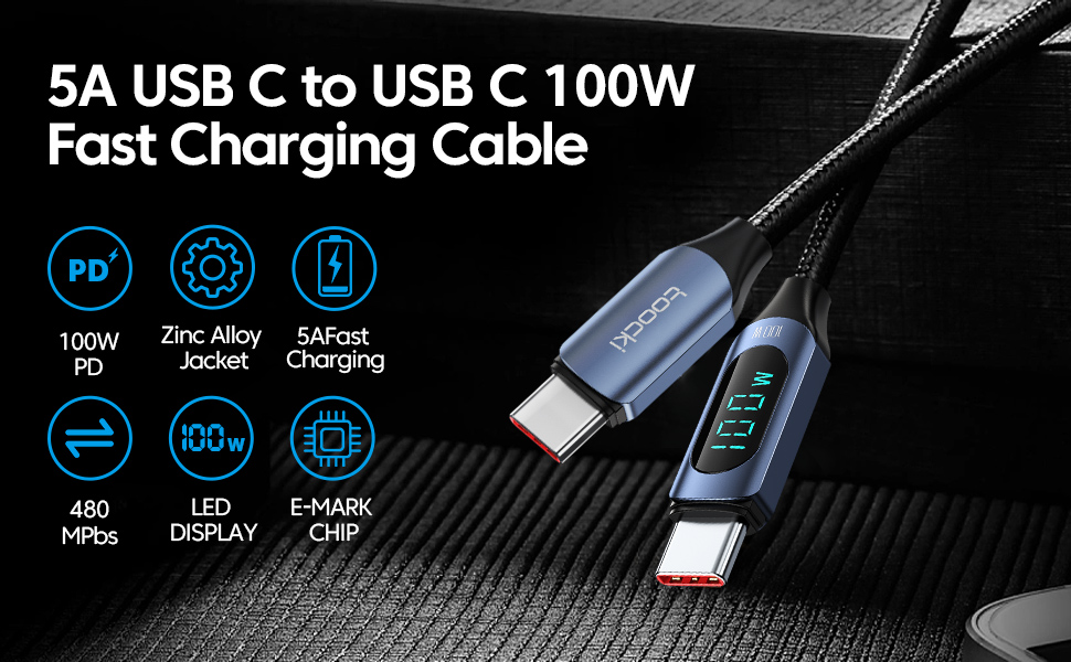 USB C to USB C Cable Fast Charging
