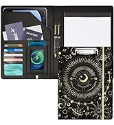 Clipboards with Storage PU Leather Portfolio Binder Resume Clipboard Junior Padfolios