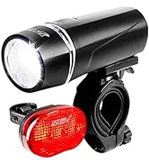 BV Bicycle Light Set Super Bright 5 LED Headlight, 3 LED Taillight, Quick-Release