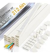 212.6in Cord Covers for 2-3 Wires on Wall, TV Cord Hider Wall, Paintable Cable Hider Raceway, Eas...