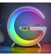 DEECOZY Multi Functional Wireless Charger Atmosphere Lamp, Intelligent Bluetooth Speaker LED Tabl...
